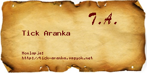 Tick Aranka névjegykártya