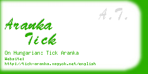aranka tick business card